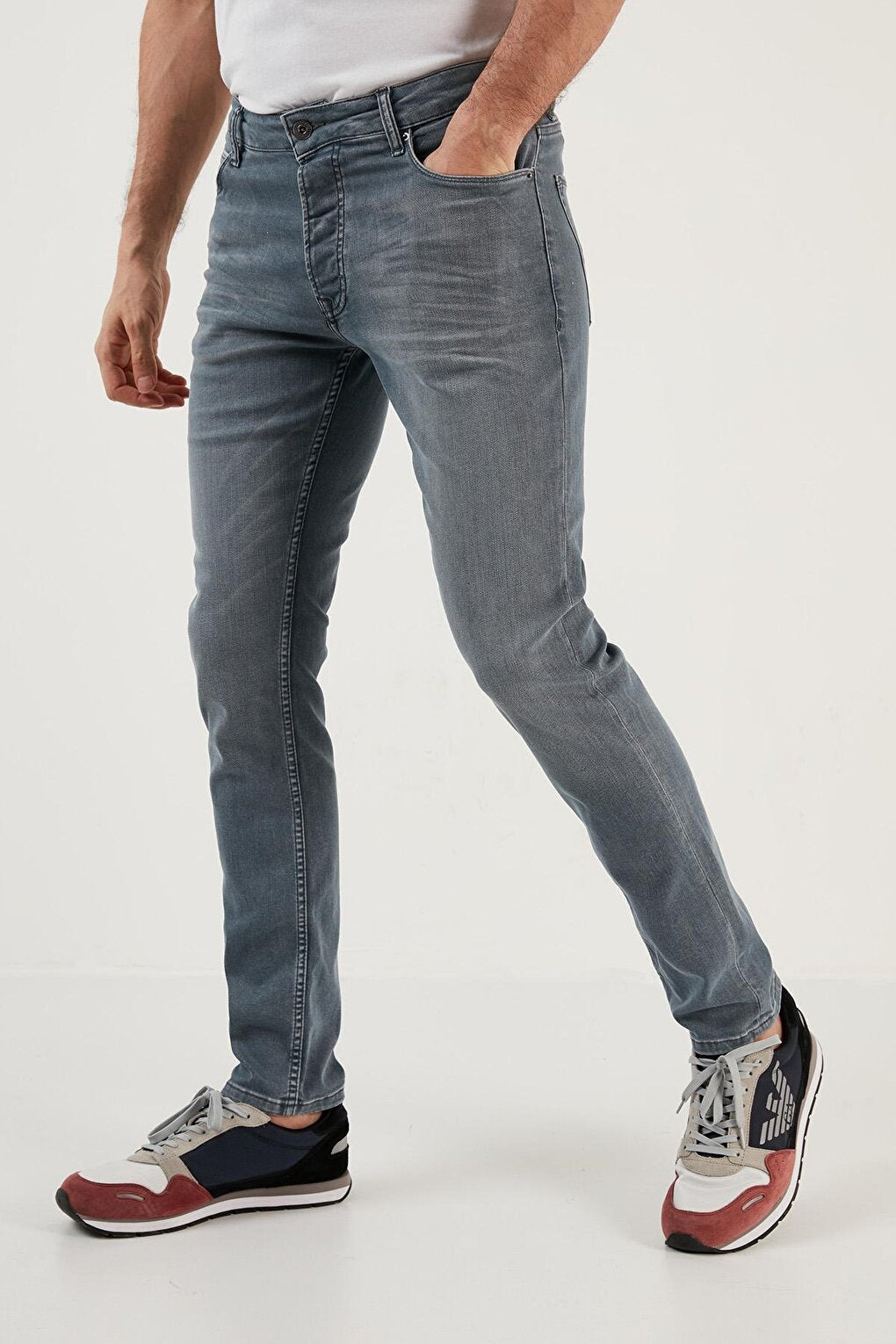 Cotton Normal Waist Slim Fit Skinny Leg Jeans 1117M10NAPOLI