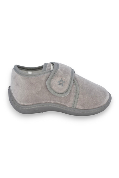 Gray Star Embroidered Girl's Velcro Panduf-F-732