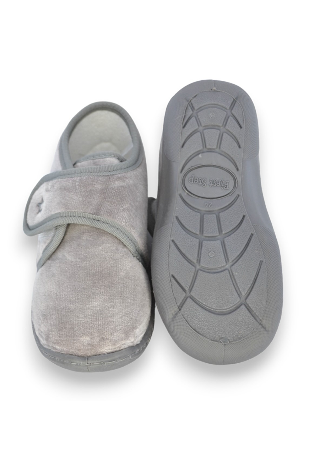 Gray Star Embroidered Girl's Velcro Panduf-F-732