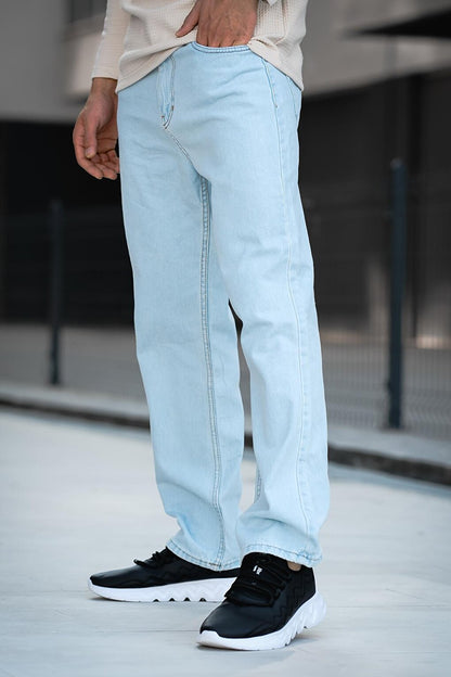 Cut Men's Jean Baggy Trousers