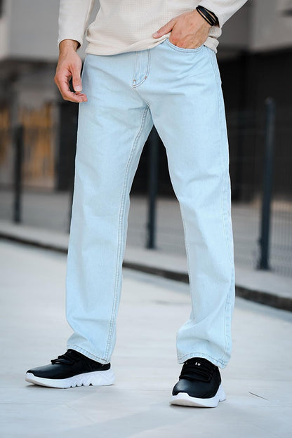 Cut Men's Jean Baggy Trousers