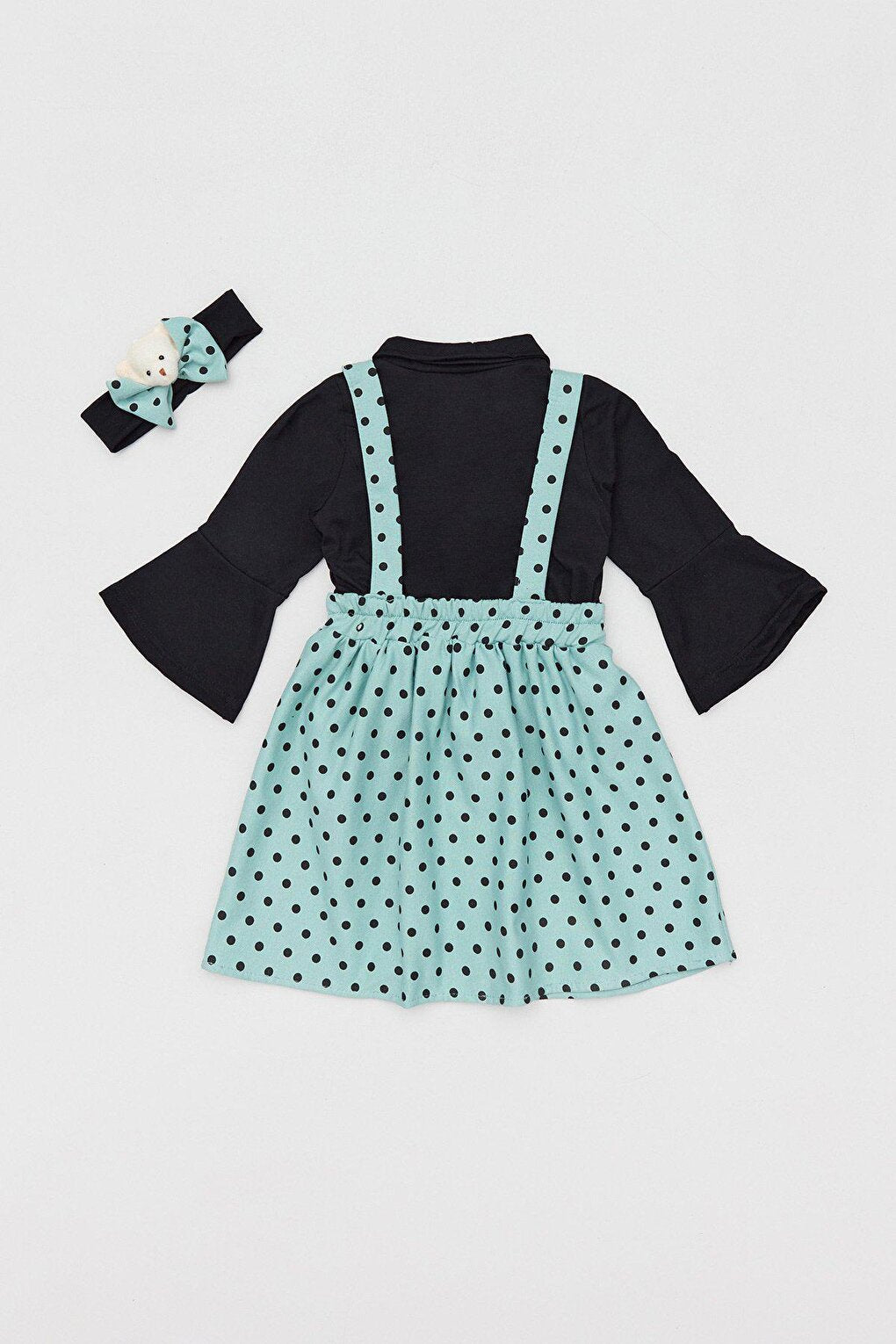 Polka Dot Bandana Girls' Salopet Set