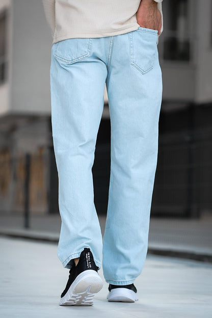 Cut Men's Jean Baggy Trousers