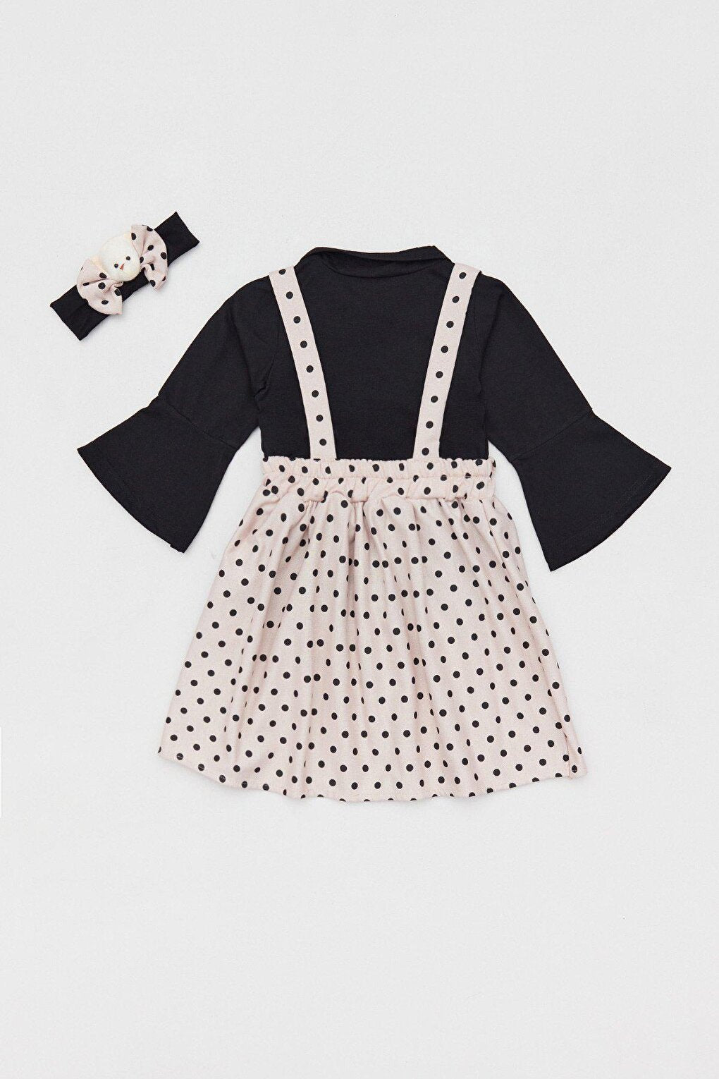 Polka Dot Bandana Girls' Salopet Set