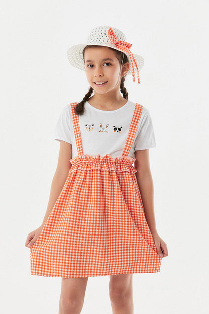 Gingham Hat Girl's Salopet