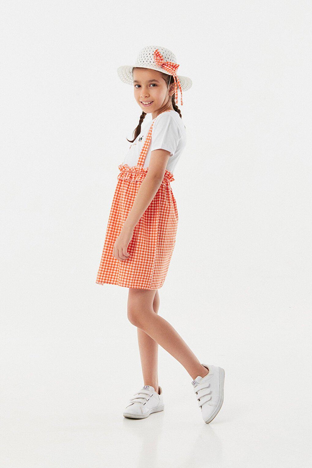 Gingham Hat Girl's Salopet