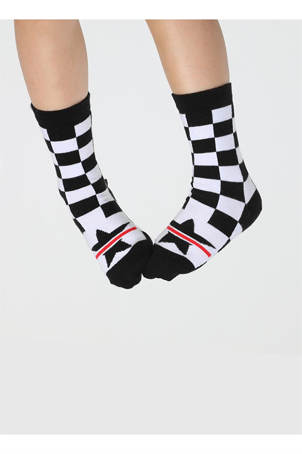 Star Checkerboard Patterned Children's Socks