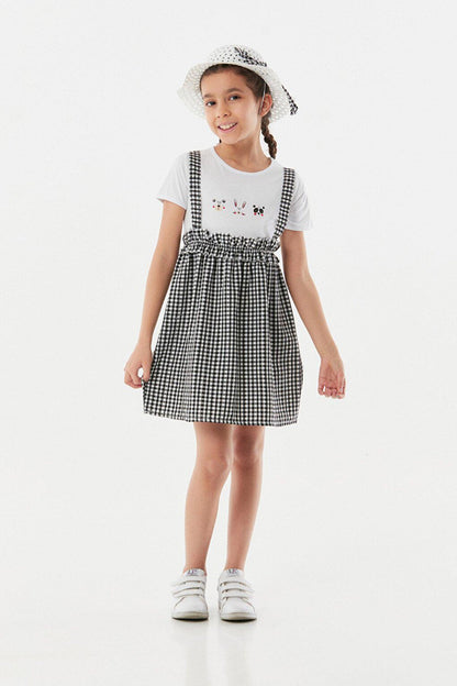 Gingham Hat Girl's Salopet