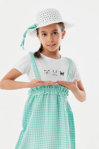 Gingham Hat Girl's Salopet