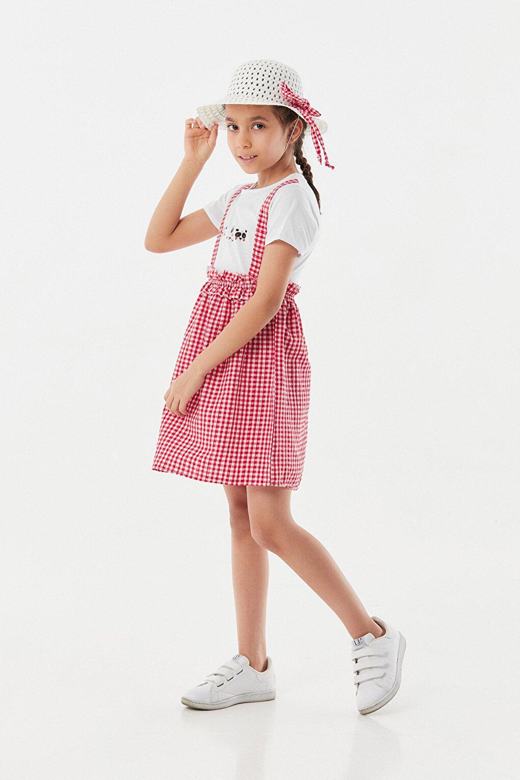 Gingham Hat Girl's Salopet