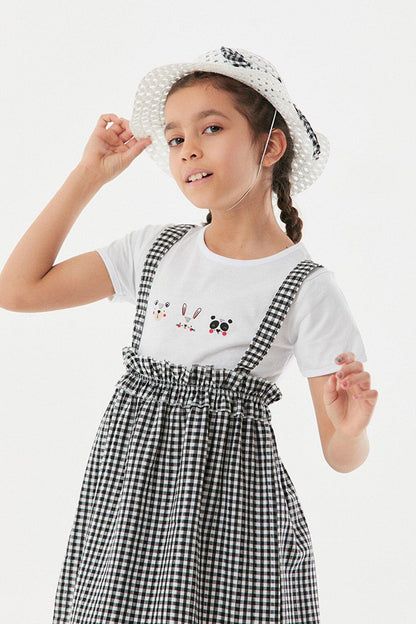 Gingham Hat Girl's Salopet