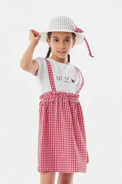 Gingham Hat Girl's Salopet