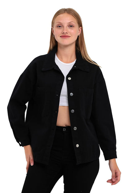 Women's Double Pocket Front Gabardine Jacket