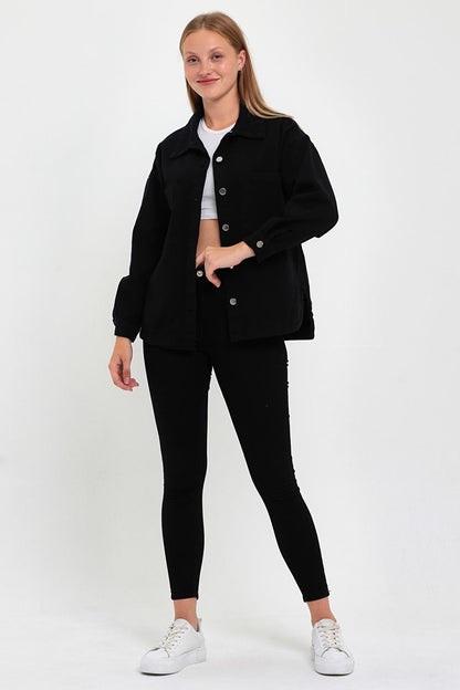 Women's Double Pocket Front Gabardine Jacket