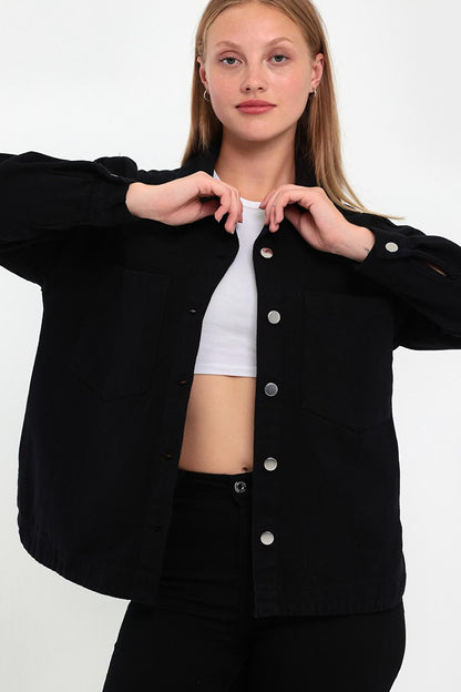 Women's Double Pocket Front Gabardine Jacket