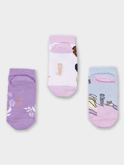 Frozen Licensed Girl's 3 Pairs Booties Socks 21079