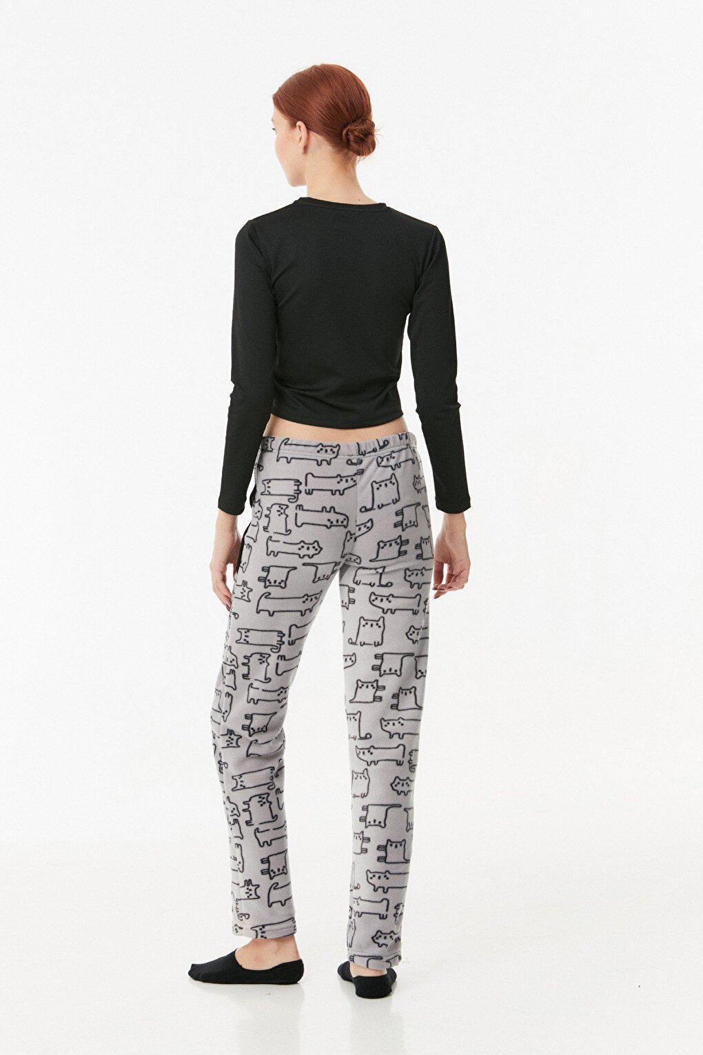 Printed Fleece Pajama Bottoms