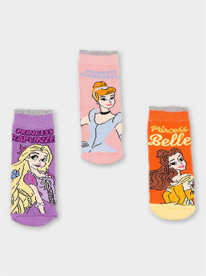 Princess Licensed Girl's 3 Pairs Towel Sock Socks 20509