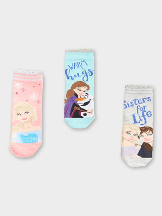 Frozen Licensed Girl's 3 Pairs Socks 20522