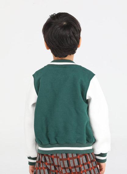 Green Unisex College Jacket