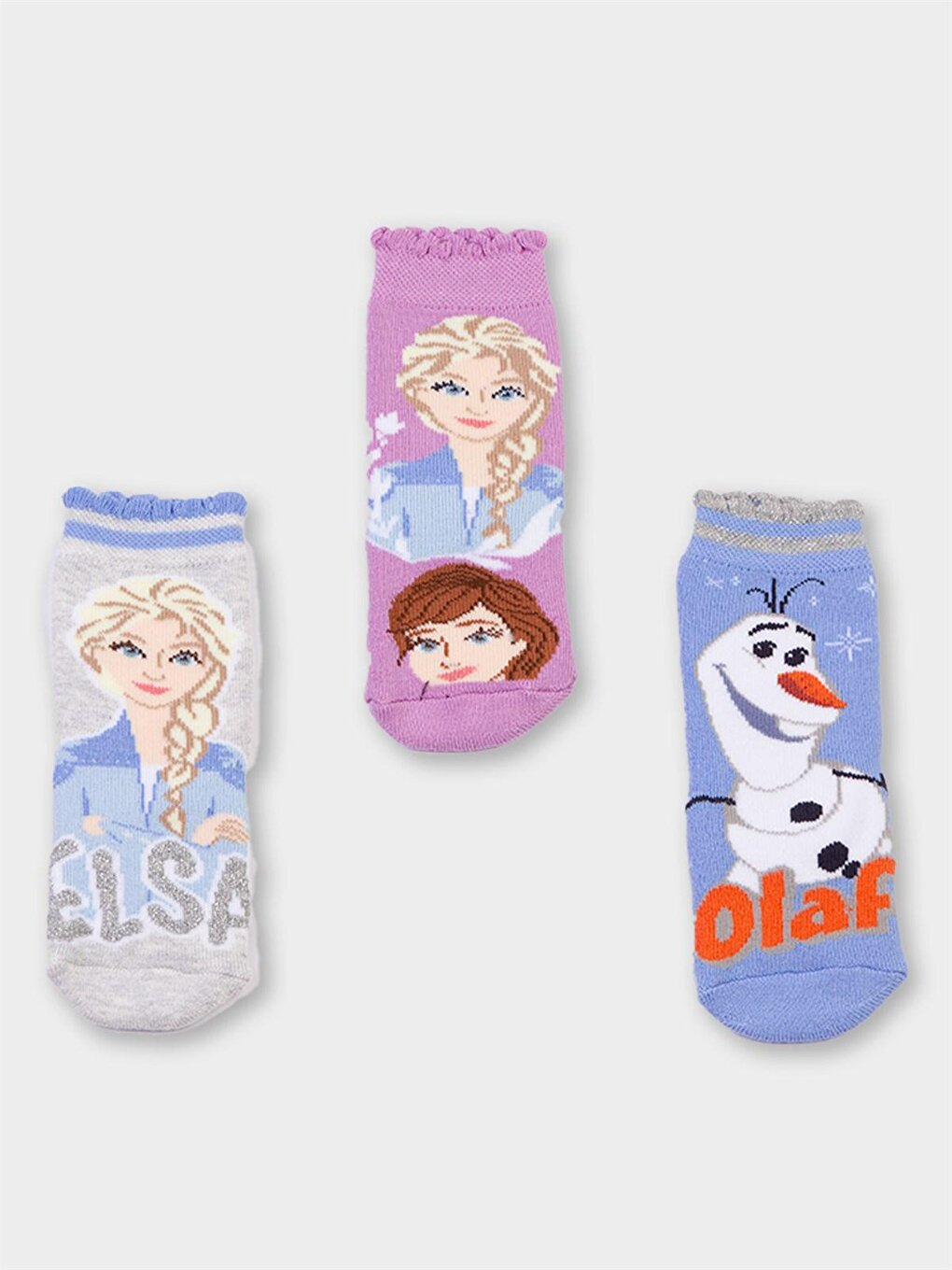 Frozen Licensed Girl's 3 Pairs Towel Socks 20523