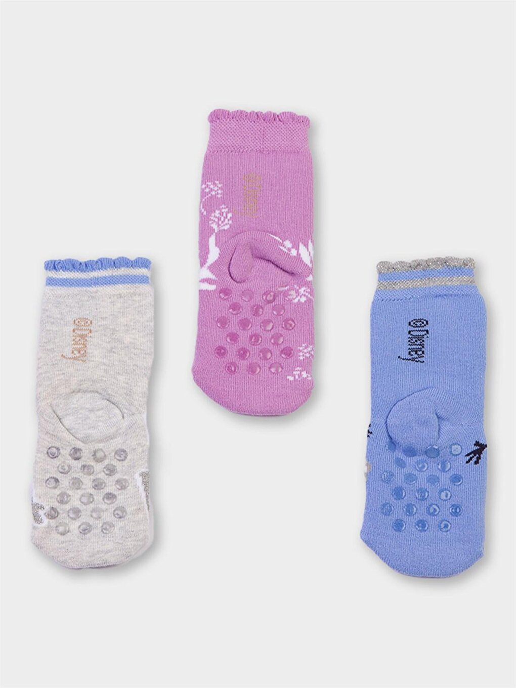 Frozen Licensed Girl's 3 Pairs Towel Socks 20523