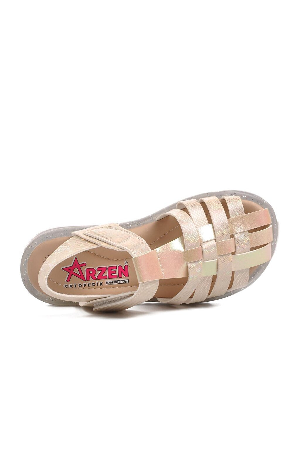 Arz 1300-P Mother of Pearl Glitter Girls Sandals