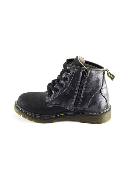 Unisex Children's Black Leather healthy Supported Children's Boots