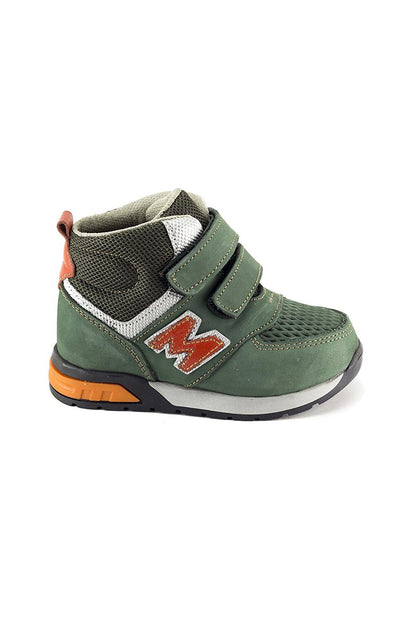 Unisex Children's Khaki Leather healthy Supported Children's Boots