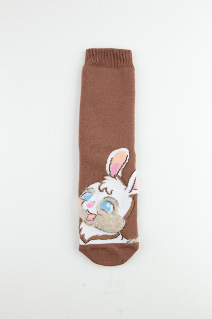 3-Piece Rabbit Anti-Slip Sole Towel Children's Socks