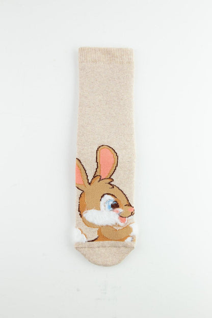 3-Piece Rabbit Anti-Slip Sole Towel Children's Socks