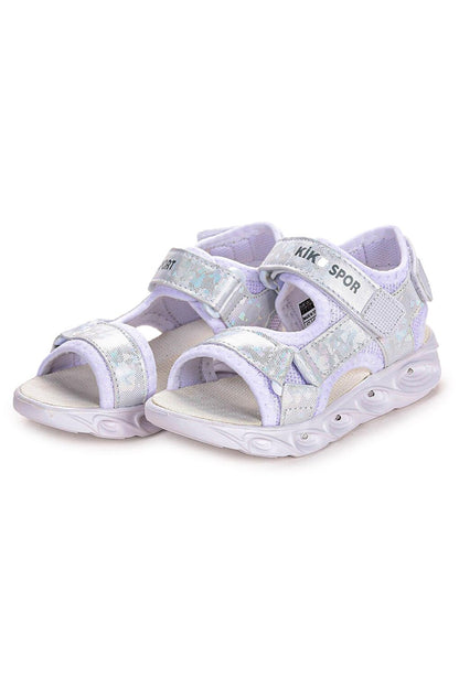 133 Hologram Lighted Girls Velcro Sandal Shoes