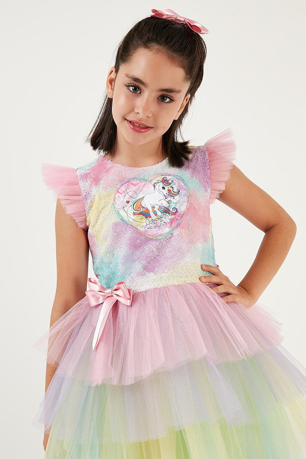 Unicorn Sequined Tutu Skirt Party Birthday Costume Dress 6567001