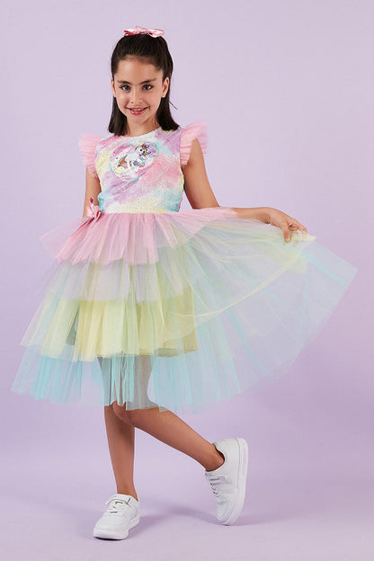 Unicorn Sequined Tutu Skirt Party Birthday Costume Dress 6567001