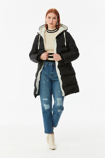 Zippered Hooded Puffer Jacket