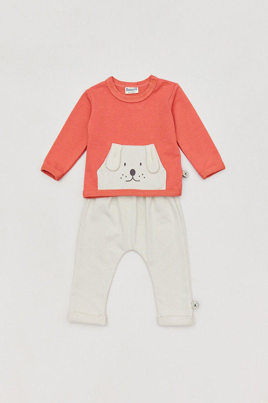 Printed Crew Neck Kids Suit