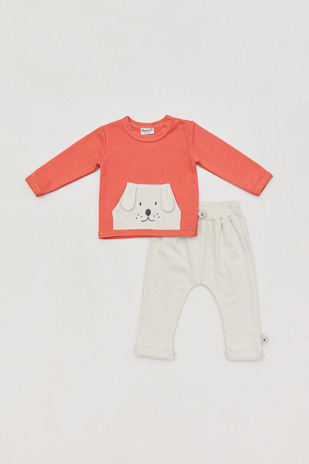 Printed Crew Neck Baby Set