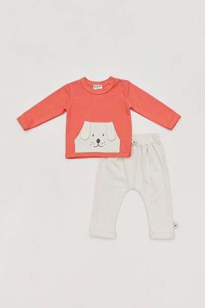 Printed Crew Neck Baby Set