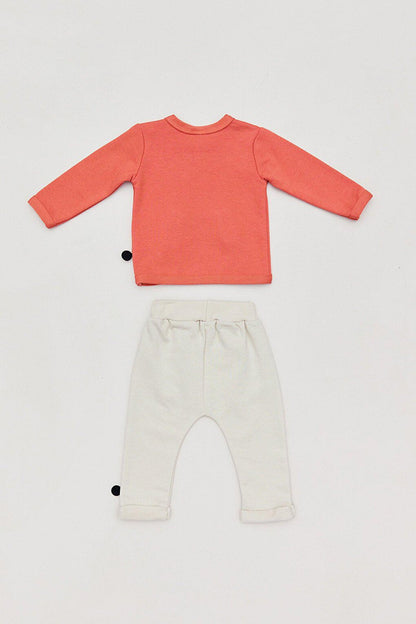 Printed Crew Neck Kids Suit