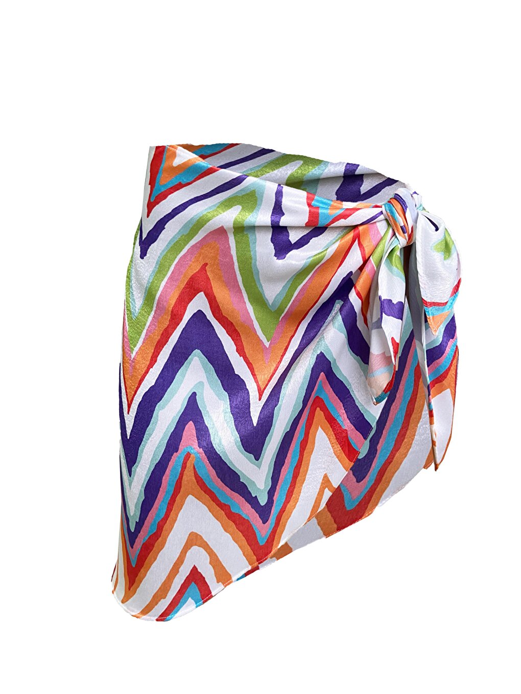 Hailey Rainbow Zigzag Short Pareo