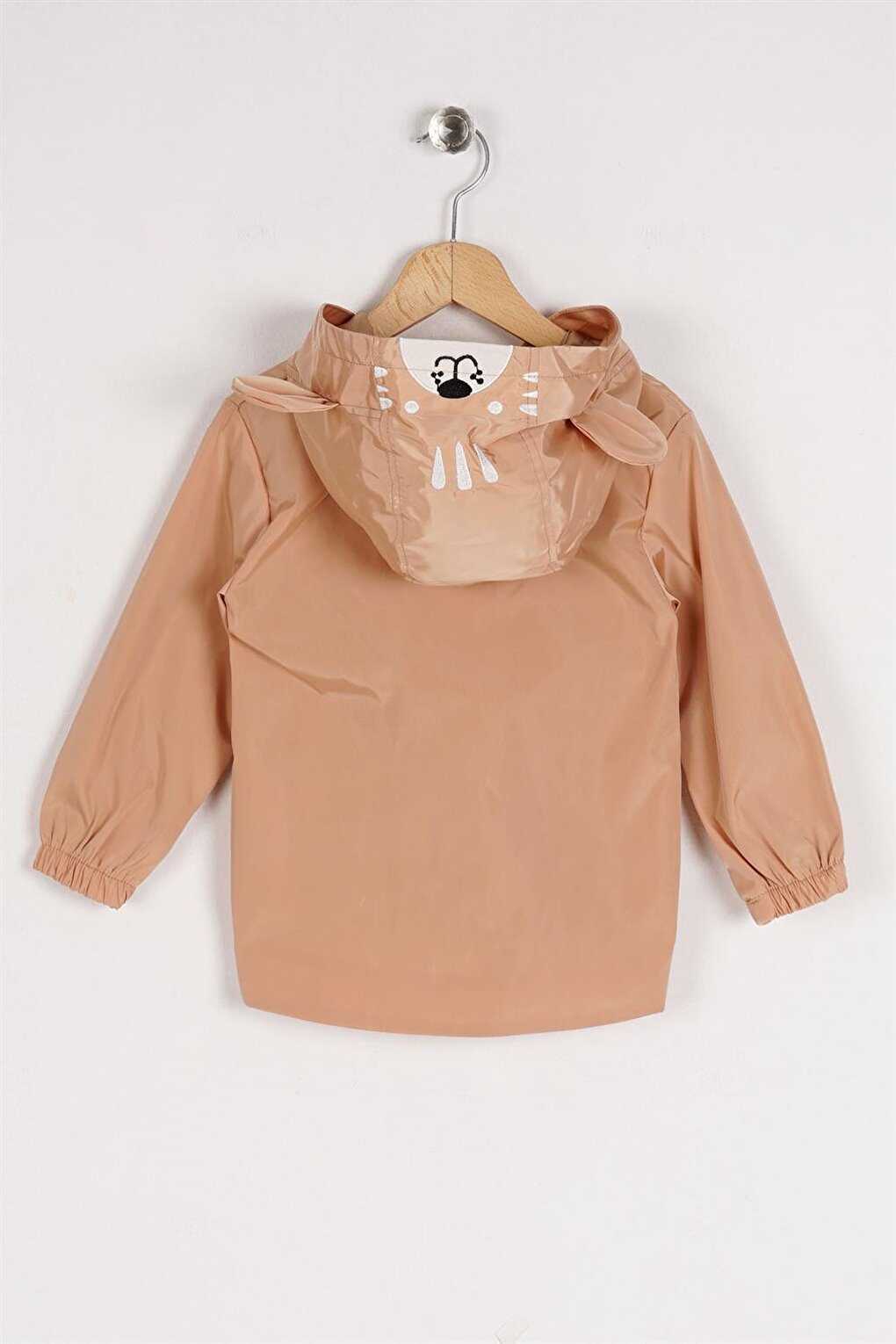 Boy's Camel Colored Hooded Zippered Teddy Bear