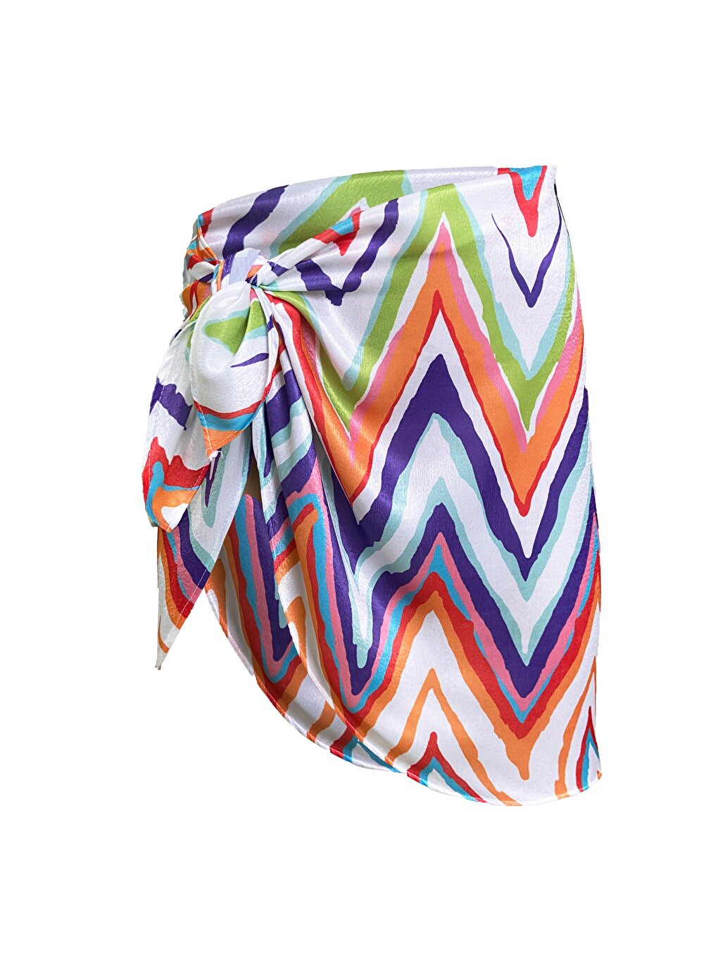 Hailey Rainbow Zigzag Short Pareo