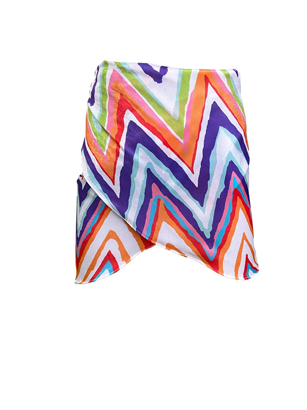 Hailey Rainbow Zigzag Short Pareo