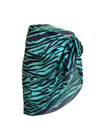 Hailey Green Zebra Short Pareo