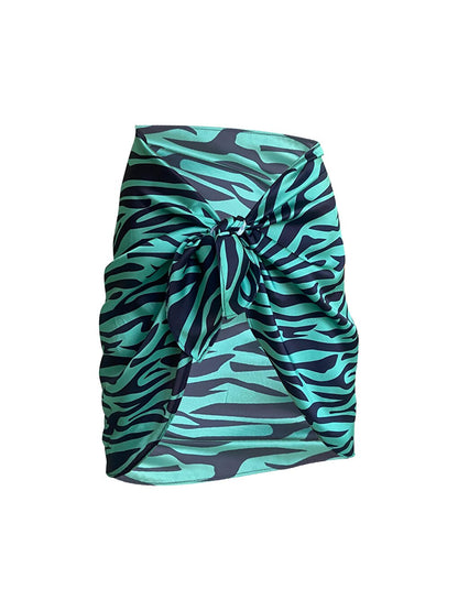 Hailey Green Zebra Short Pareo