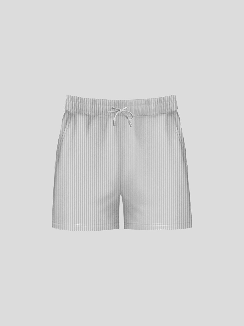 Oversize Ribbed Shorts White