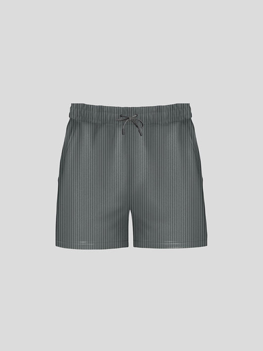 Oversize Ribbed Shorts Smoked