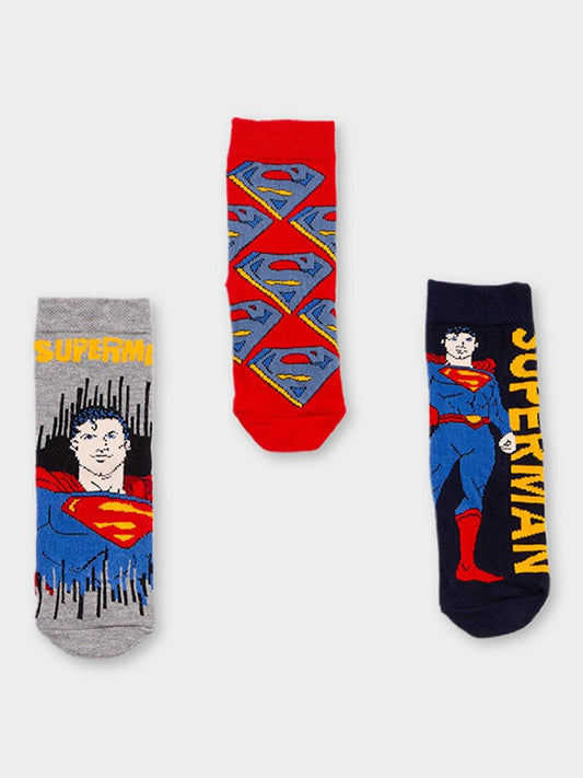 Superman Licensed Boy's 3 Pairs Socks 20510