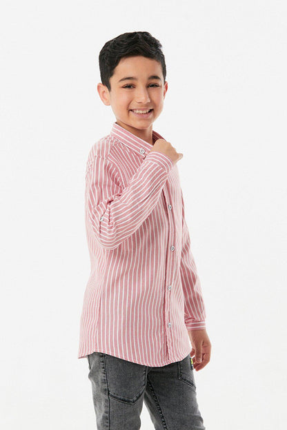 Striped Sleeve Folded Boy's Shirt