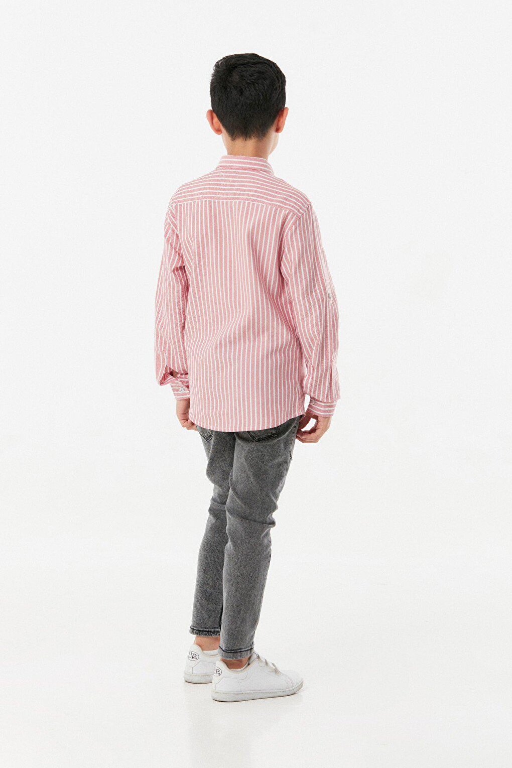 Striped Sleeve Folded Boy's Shirt